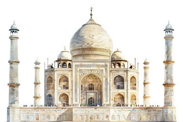PNG Ottoman painting of taj mahal architecture landmark tomb.
