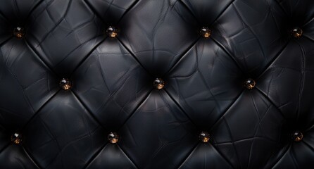Naklejka premium dark leather upholstery with decorative buttons