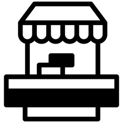 Fototapeta premium Fair, lemonade, stand, stall Icon
