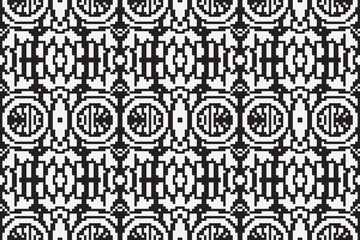 Ethnic seamless monochrome pattern vector image. Aztec geometric background. Tribal print. Navajo fabric. Modern abstract wallpaper. Vector illustration.