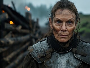 Rugged outdoor explorer with weathered face