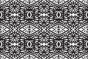 Ethnic seamless monochrome pattern vector image. Aztec geometric background. Tribal print. Navajo fabric. Modern abstract wallpaper. Vector illustration.