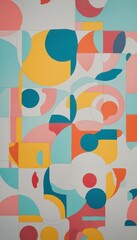 Colorful abstract painted wall