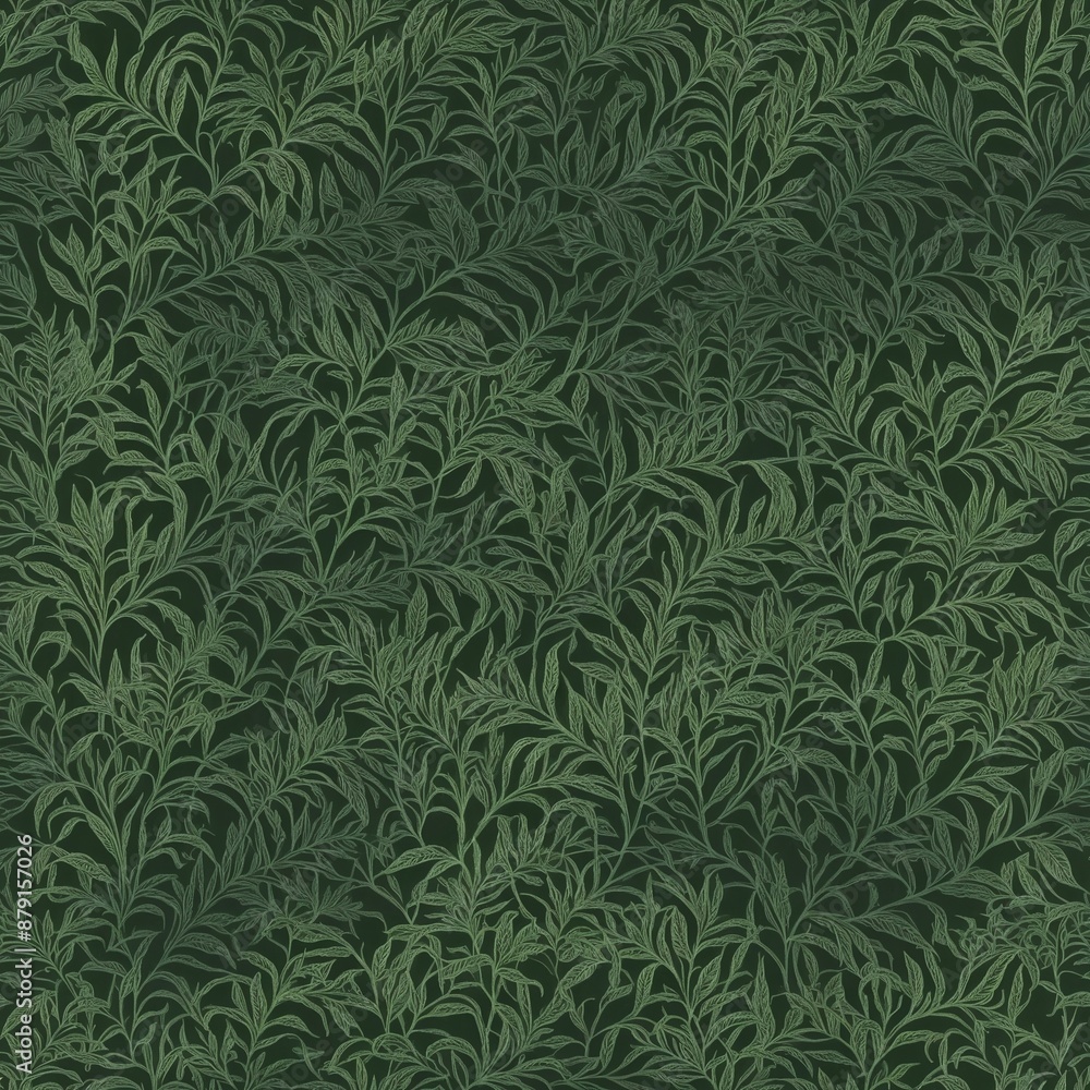 Sticker pattern with leaves