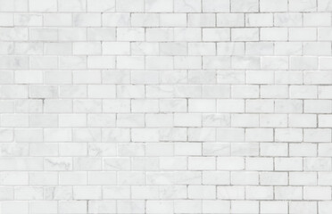 Texture background concept: White brick wall texture background for stone tile block in grey light color wallpaper modern interior and exterior and backdrop design. White brick wall background photo.