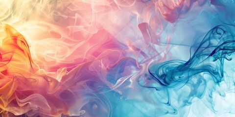 Obraz premium Vibrant Abstract Curved Lines Background: Colorful and Ethereal Display, Perfect for Mobile and Computer Wallpapers, Featuring Beautiful Natural Graphical Abstract Art, High-Resolution AI-Generated
