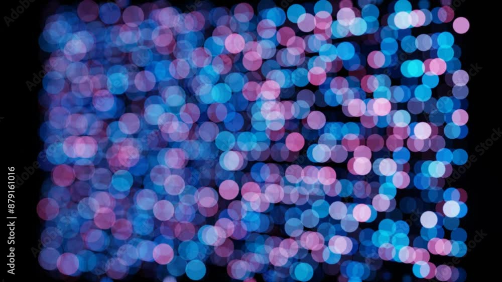 Poster Abstract 3D Structure with Pink and Purple Mesh and Neon Bokeh Background