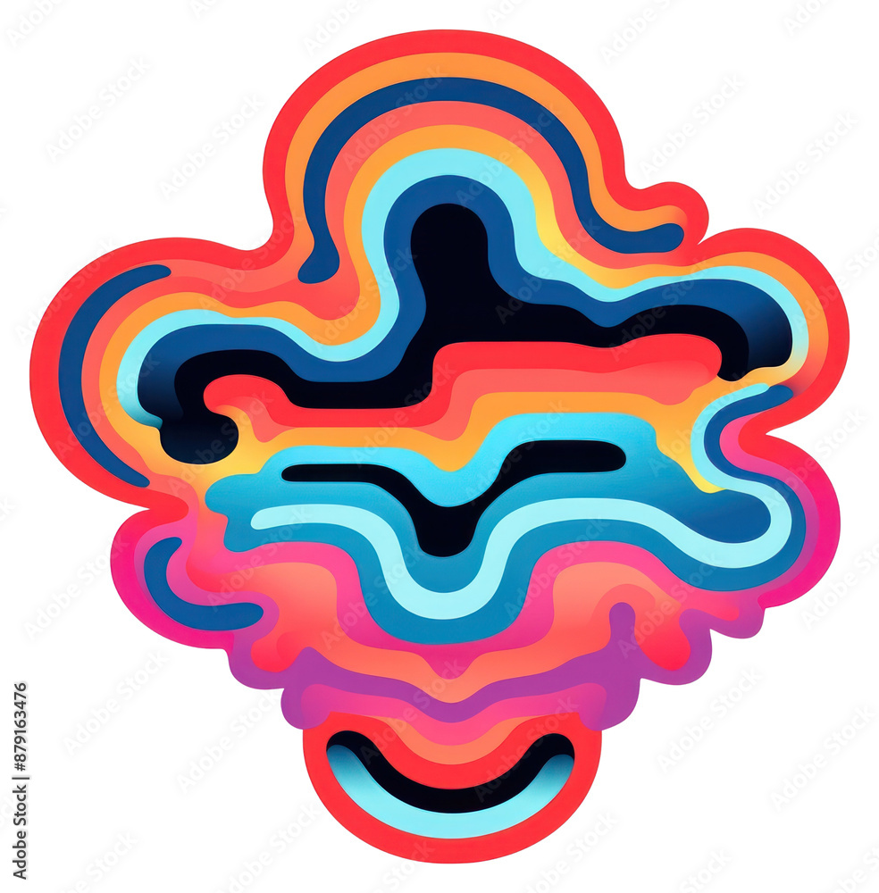 Poster png cloud art abstract creativity.