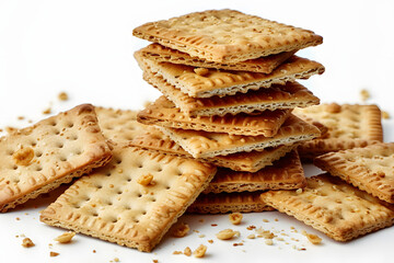 Fototapeta premium crackers isolated on white