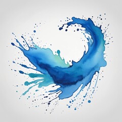 Blue watercolor stain graphic