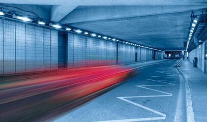 Famous Grand Prix race tunnel of Monte-Carlo at Monaco 