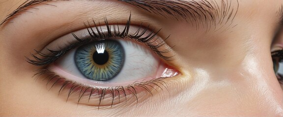 femalle eye, close up, side view