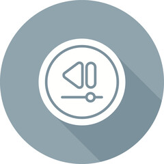 Video Rewind Button Vector Icon
