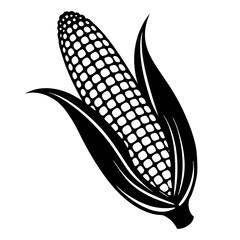 Corn silhouette icon isolated Vector illustration