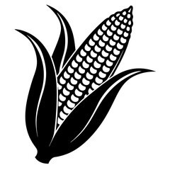 Corn silhouette icon isolated Vector illustration