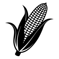 Corn silhouette icon isolated Vector illustration