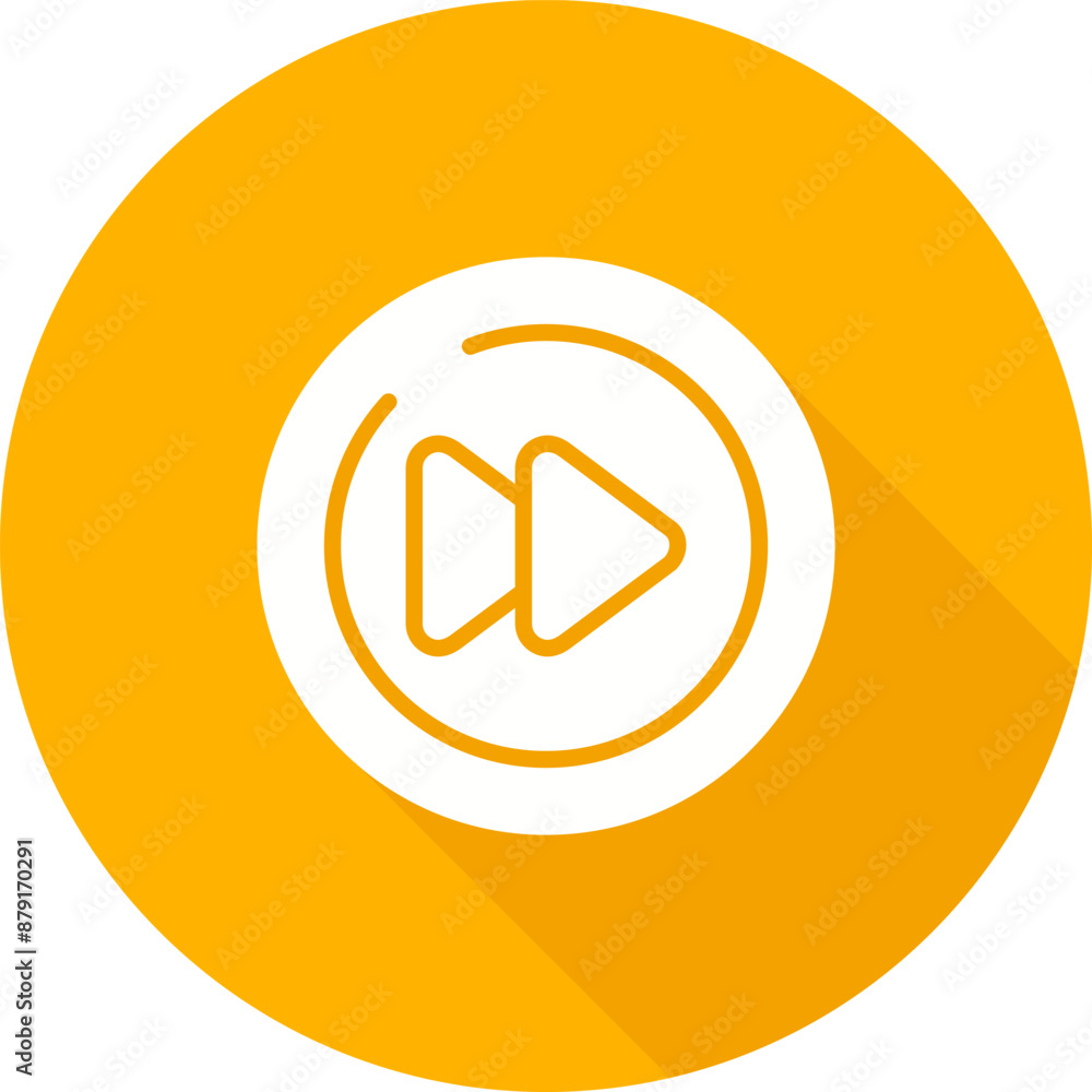 Poster video next track circle vector icon