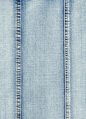 Stone washed denim skirt fabric seam stitching detail background