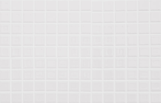 White tile wall chequered background bathroom texture. Ceramic brick wall and floor tiles mosaic background in bathroom and kitchen clean. Design pattern geometric with grid wallpaper floor elements.