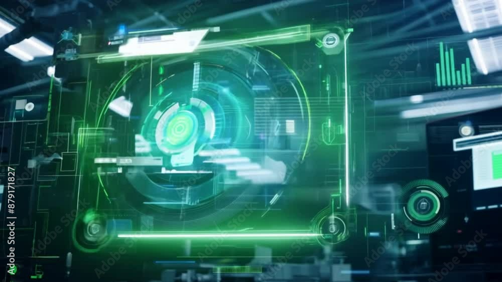 Aufkleber high-tech industrial robotics that uses modern machine learning is moving in different directions