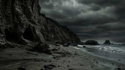 Serene Cliffside Beach View with Spectacular Ocean Scenery