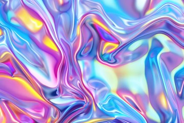 Obraz premium Colorful abstract illustration with holographic colors, seamless tile pattern