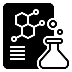 chemistry icon, glyph icon style