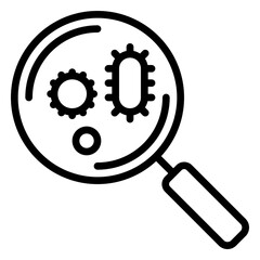 bacteria icon, line icon style