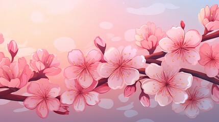 Elegant soft pink sakura background