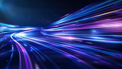 Dynamic abstract background with vibrant streaks of light in motion, representing speed, movement, and futuristic technology.