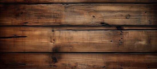 Fototapeta premium Dark Brown Wood Planks with Knots