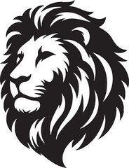 Fototapeta premium lion head silhouette vector art illustration 