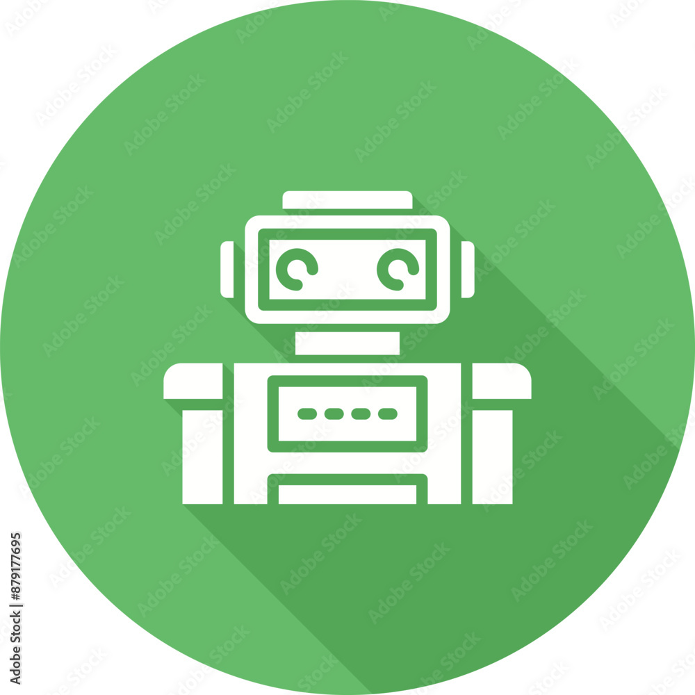 Sticker robot vector icon