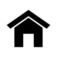 
Illustration depicting a black house icon on a white background