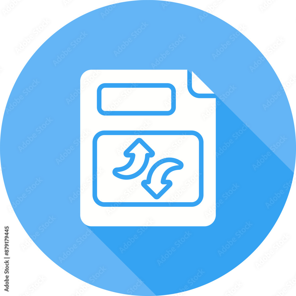 Sticker document vector icon