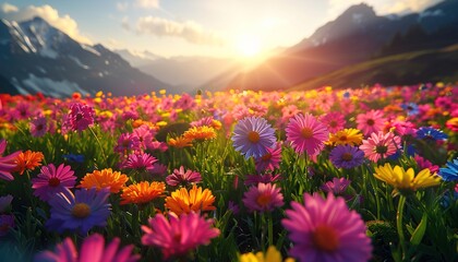 flowers in the mountains