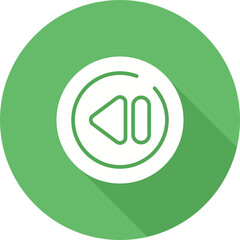 Previous Track Circle Vector Icon