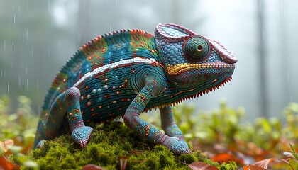 Obraz premium lizard on a tree