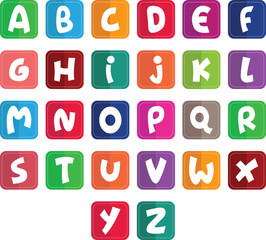 Modern playful alphabet letter set  for kids