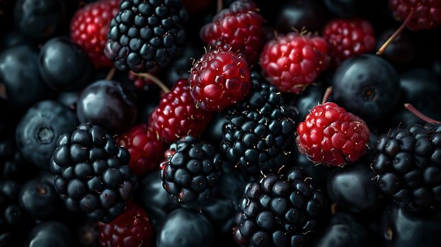 A tone of black with the berries