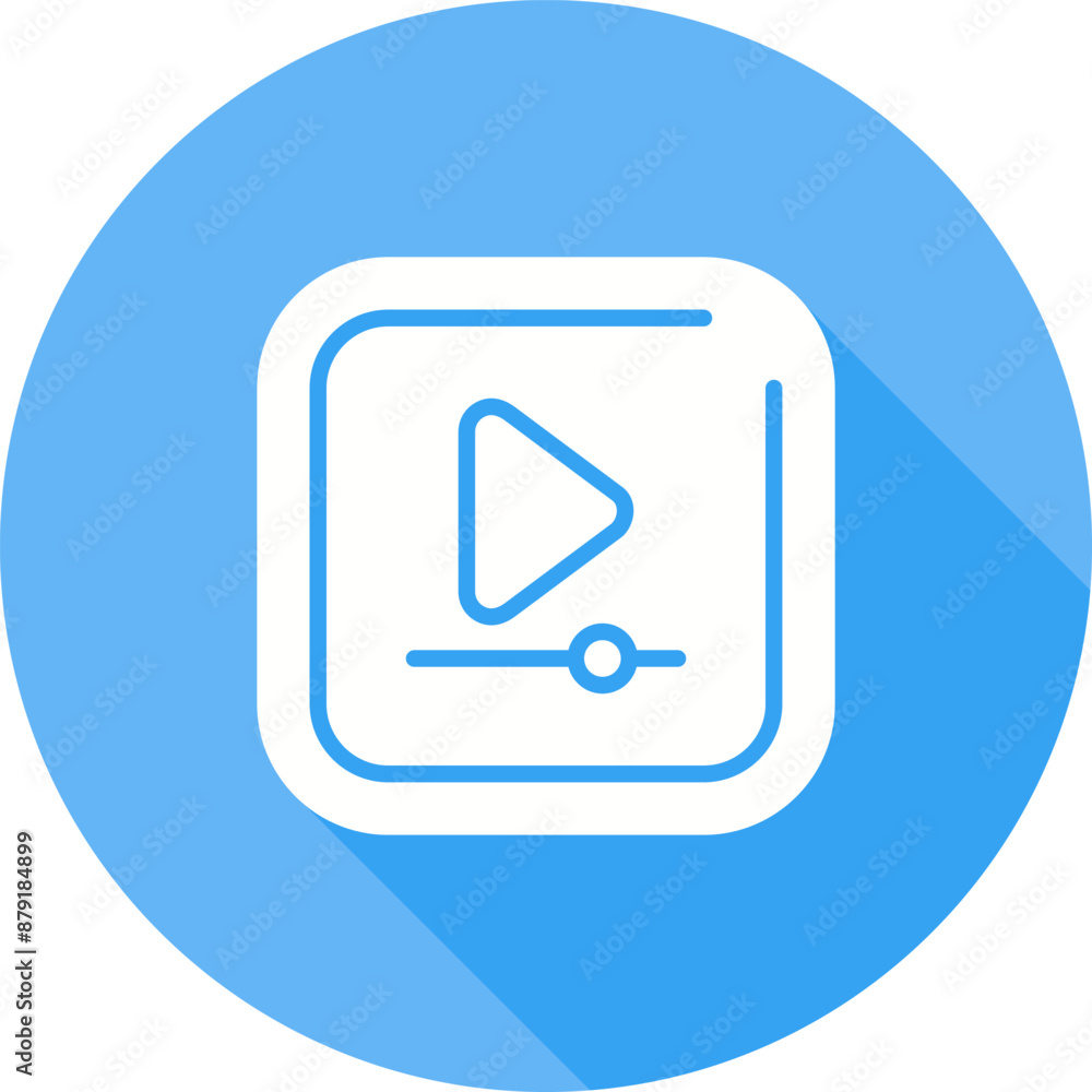 Canvas Prints video play square vector icon