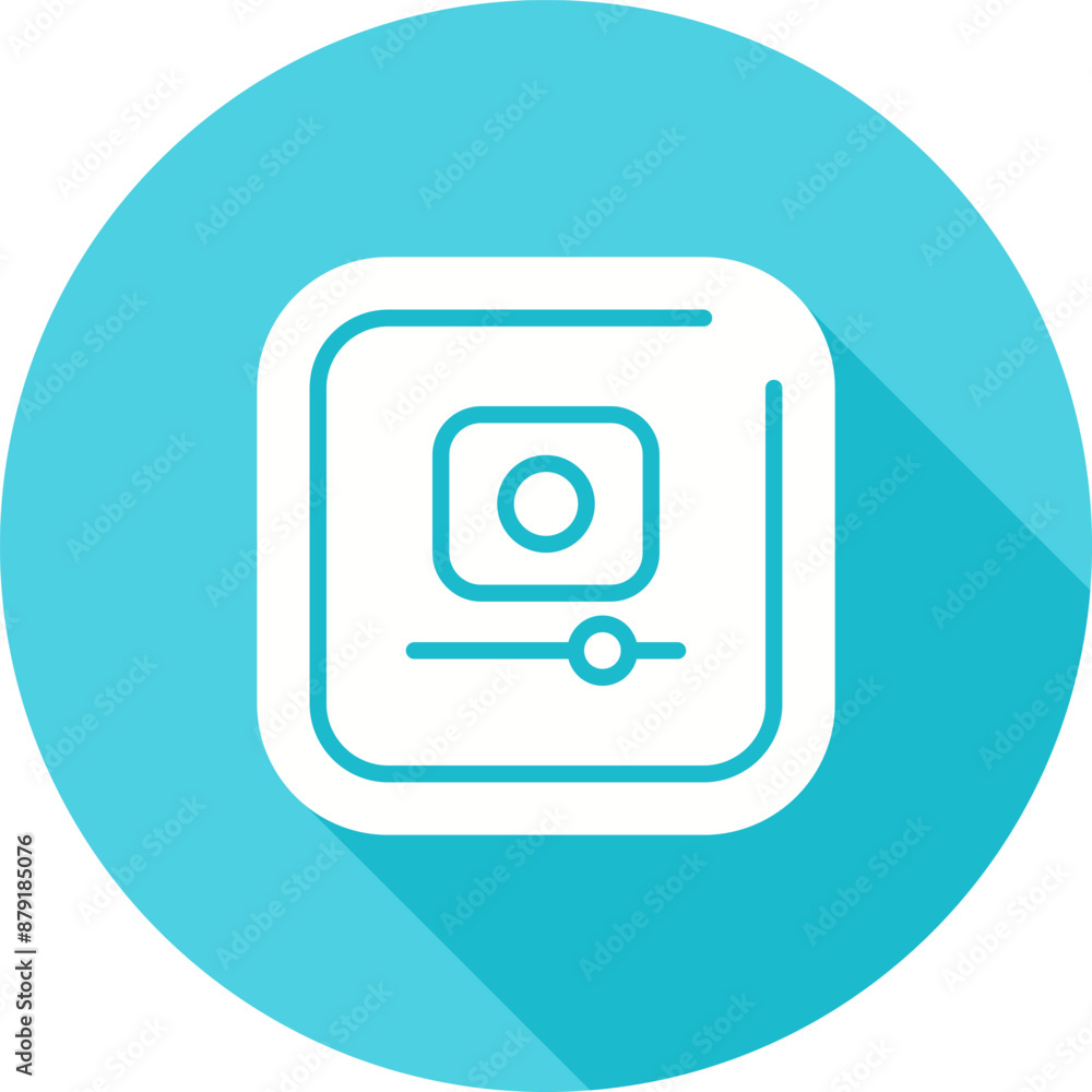 Poster Video Record Square Vector Icon