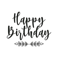 Happy Birthday Vector Design on White Background