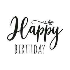 Happy Birthday Vector Design on White Background