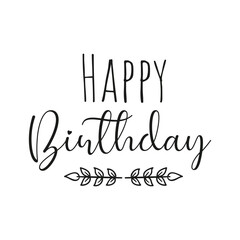 Happy Birthday Vector Design on White Background