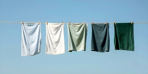 Symbolism of Shared Struggles and Simplicity Clothes on a Communal Laundry Line. Concept Symbolism, Shared Struggles, Simplicity, Communal Laundry Line, Clothes