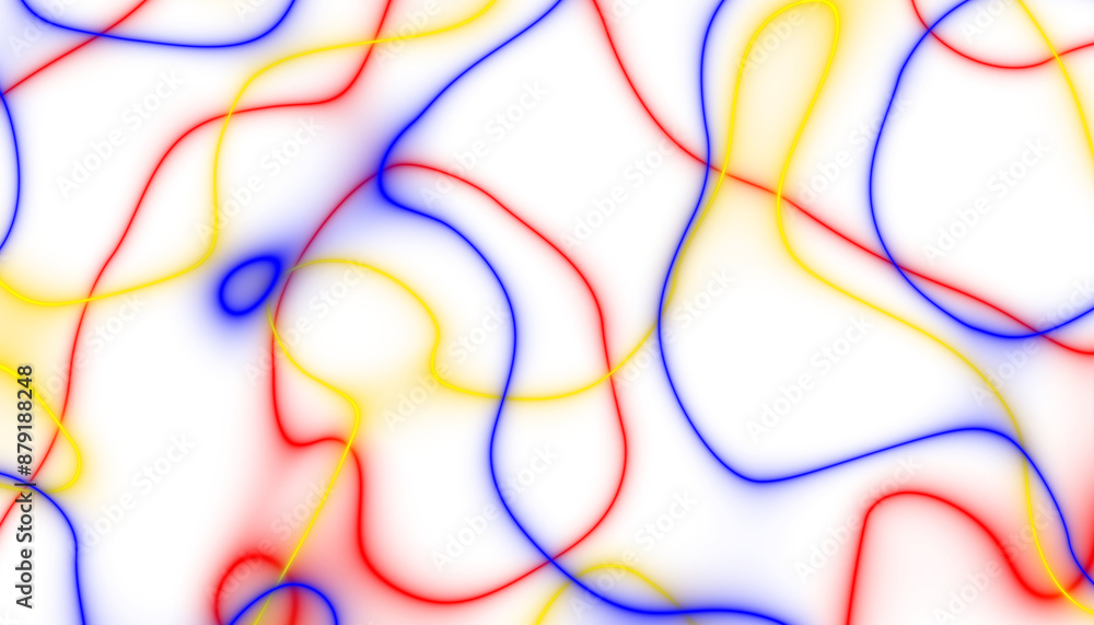 Poster abstract colorful spectrum thin linear abstract curved wavy wide pattern for background, wallpaper, 