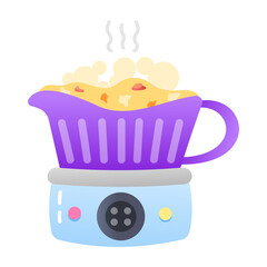 A gravy boat flat style icon