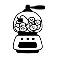 A food processor glyph icon  