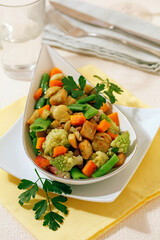Mixed autumn vegetables.